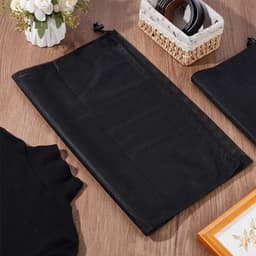- Waszakken - Trekkoord - Herbruikbaar - Zwart - Machine Wasbaar - Pouch Zak Case - Ondergoed Sokken Delicates - Thuis Reizen Hotel Benodigdheden - Geschikt voor - 2Pcs Mesh Waszakken 62x49cm. — thumbnail 5