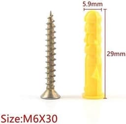Plastic Ankers - Expansie Schroeven - Muurbevestiging - Sterk En Duurzaam - 10 Stuks - Grijs — thumbnail 4