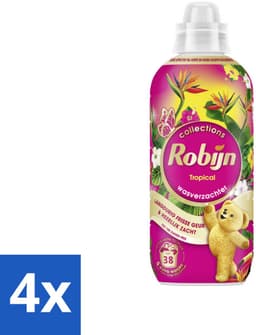 4 x Robijn – Wasverzachter – Tropical – 765 ml - Wasverzachter - Wasgeur - Tropisch Parfum - Vezelbescherming - Slijtagevermindering — thumbnail 1