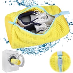 waszak, schoenen, waszak, schoenwaszak, schoenwaszak voor wasmachine, schoenenorganizer, waszak met ritssluiting (geel, 1 stuk) — thumbnail 1