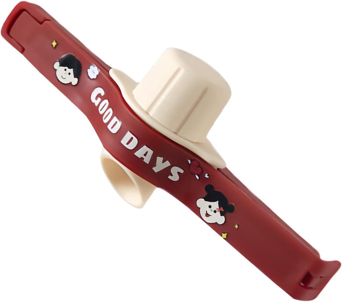 Voedselzakclips - Keukenclips - Voedsel Bewaren - Met Schenktuit - 13.7 cm - Rood — afbeelding 1