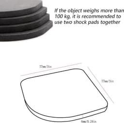 8 Stuks Anti-Vibratie Pads voor Wasmachine en Koelkast - Geluiddempende Rubber Matten voor Bescherming tegen Krassen en Vibrationen — thumbnail 3