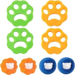 SnelShoppen - Set van 8 Herbruikbare Anti-Haarballen voor Wasmachine, Effectieve Wasballen voor Kleding en Bedlinnen, Verwijdert Huisdierenhaar, Wasac — thumbnail 1