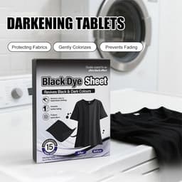 Zwarte Kledingverf - Textielverf Lakens - Kleding Opfrissen - Niet-vervagend - 15 stuks - Zwart — thumbnail 3