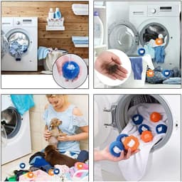 SnelShoppen - Pack van 10 Wasmachine Haarverzamelaars voor het Effectief Verwijderen van Dierenharen, Pluis en Lint uit Kleding en Beddengoed - Microv — thumbnail 5