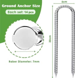 Omgoods - Grondanker Set van 14 Stuks van Gegalvaniseerd Staal — thumbnail 5
