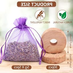Set van 30 Cederhouten Ringen voor Lavendelzakken - Natuurlijke Mottenbeschermer, Geurverfrisser en Chemievrij Product voor Kasten en Wasruimtes — thumbnail 5