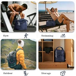 SnelShoppen - Travel Laundry Bag, Vacuüm Compressie Waszak, Waterdichte Opbergtas voor Vuile Kleding, Geurvrij, Ruimtebesparend, Ideaal voor Camping, — thumbnail 4