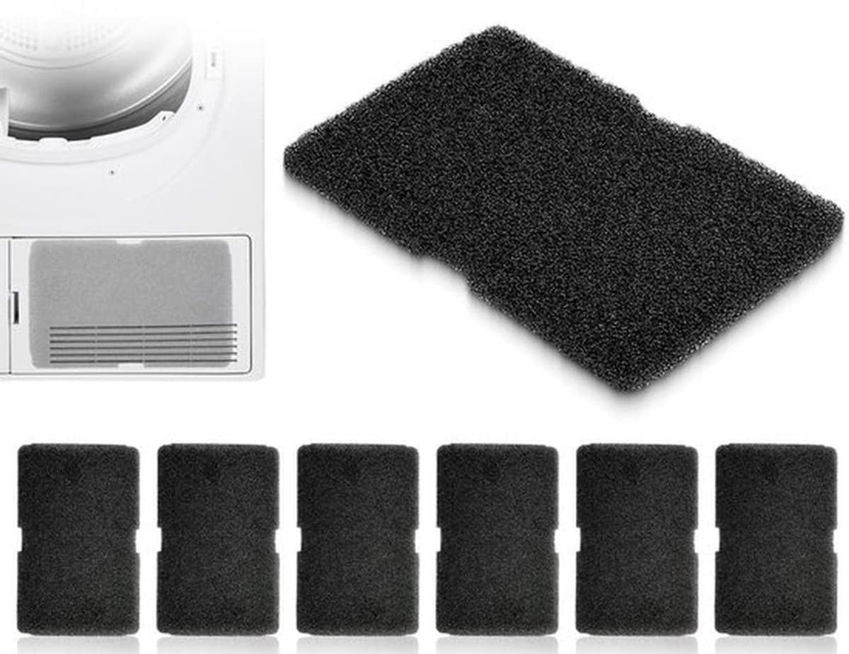 Filterspons 6 Stuks - Filterschuim - Droger Filter - Compatibel met Beko/Droger - 240 x 155 x 10 mm - Hoogwaardige Kwaliteit - Drogerfilter — afbeelding 1