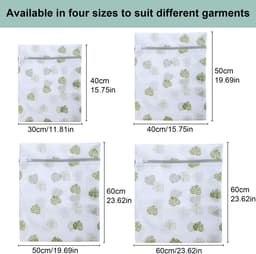 Dailygoods - 4 Stuks Groene Waszakken - Herbruikbare Wasnet Voor Fijne Was — thumbnail 4