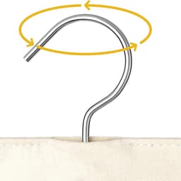 Waszak met knijperzak - Wasknijperhouder Mand - Wasknijpers Opbergen - 360 graden draaibare haak - 28 x 32 cm — thumbnail 5