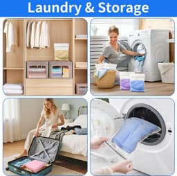 4 Stuks Kleine Mesh Waszakken met Rits, Duurzame Herbruikbare Wasnet voor Wasmachine, Waszak voor Delicate was Zoals Overhemden, Ondergoed en Sokken - 30 X 40 cm — thumbnail 2