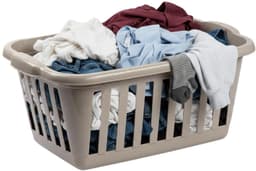 Storage Solutions Wasmand van 40 liter - 60 x 40 x 26 cm - - taupe - kunststof - wasgoed manden - huishouden — thumbnail 1