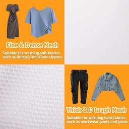 Waszakken, waszakken mesh waszakken met Dense & Coarse mesh, duurzame lingerie zakken voor het wassen van delicates, waszakken voor wasmachine organizer reiskleding tassen — thumbnail 2