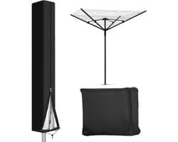 Droogmolen Beschermhoes - Lichtgrijs - 170 cm - Weerbestendig Oxford-stof met Ritssluiting - Voor Droogmolens en Wasschermen