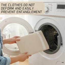 Famanu – Wasmachinezakken van katoen, waszak met ritssluiting, waszak voor kleding, vuilzakken voor het opbergen, geschikt voor overhemden, truien, 3 stuks — thumbnail 2