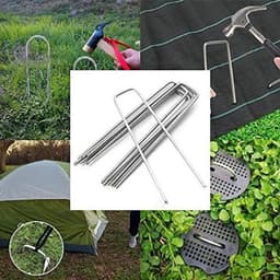 50 Stuks Grondankers voor Onkruidvlies | Verzinkt | Roestbestendig | 200 mm lang | Ø 2,5 mm | Tuinaccessoires — thumbnail 3