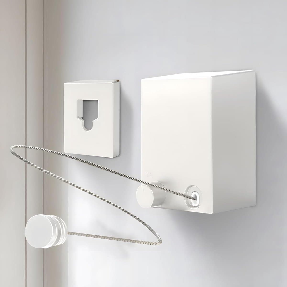 Retractable indoor waslijn 4,2m - wandmontage - wit - ruimtebesparend drogen - ShopVlot — afbeelding 1