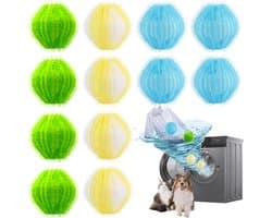 Haarvanger voor wasmachine - 12 stuks - nylon - herbruikbaar - verwijdert dierenharen - ShopVlot