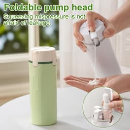 4-in-1 navulbare reisdispenserflessen, reisflessen om te vullen, reisdispenser met schaal en etiket, herbruikbare reisgadgets, dispenserflessen voor shampoo, lotion, douchegel, spoeling (wit) — thumbnail 5