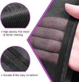 Waszak - 3 stuks - Met ritssluiting - Voor beha, schoenen, sokken - Ondergoed - Babykleding - Hemd - Trui - 60 x 60 cm - Geschikt voor wasmachine — thumbnail 2