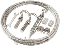 Waslijndraad Roestvrijstaal - Kledinglijn Staalkabel - Kleding Drogen Buiten - PVC Coating Duurzaam - 5 Meter Lengte - Zilverkleurig — thumbnail 1