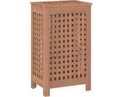 vidaXL - Wasmand - 35x25x60 - cm - massief - teakhout