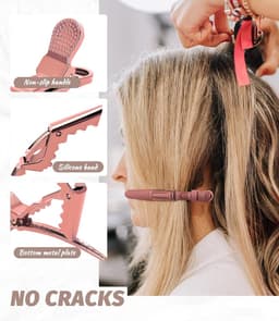 6 Professionele Haarklemmen Set - Antislip Verdeelclips voor Kappers en Thuisgebruik (Uniseks) — thumbnail 5