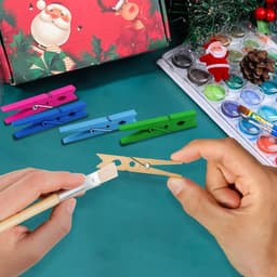 50 Houten Knijpers Groot Formaat 7.3cm - Wasknijpers voor Foto's, Ambachten en Decoratie — thumbnail 3