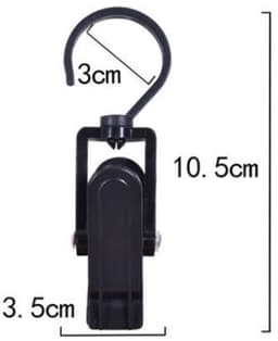 Sokkenclips - 10 stuks - Sokkenhouders - 360° draaibare clips - Plastic - Droogrek tegen verlies - Sokkendroogclips - Antislip draagbare clips - Clip voor reishoed,sjaal, sokken - Wit — thumbnail 5