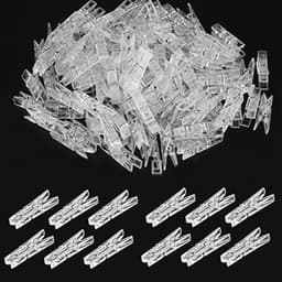 Hangende clips 50 stuks - Transparante wasknijpers en mini-klemmen voor fotos en lichtsnoeren — thumbnail 1