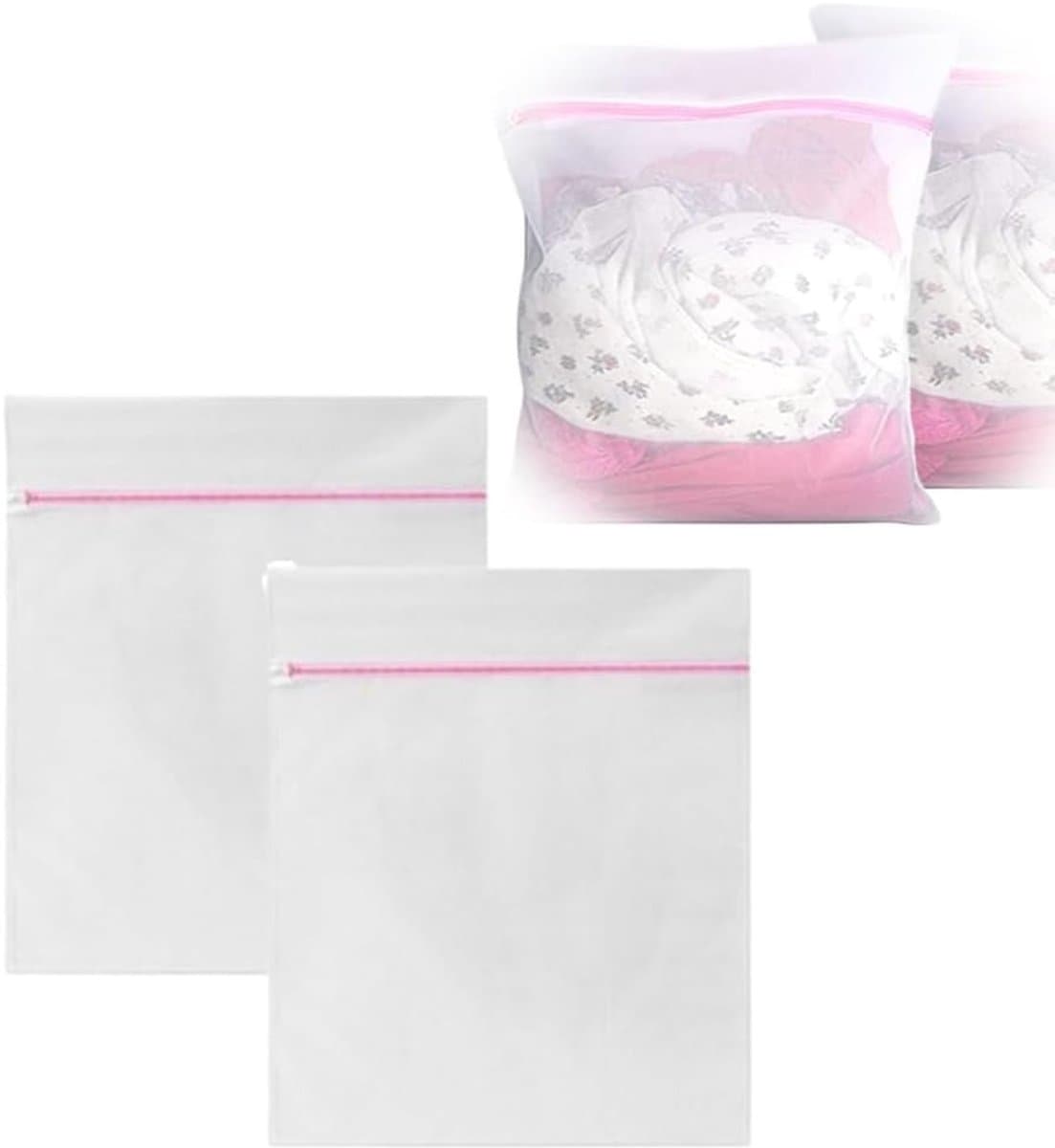 2 stukken wasnet voor wasmachine - waszak 30 x 40 cm - kleine wasnet met verborgen rits - waszak voorkomt vervorming en kreuken van kleding - wasnet beschermt kleding — afbeelding 1