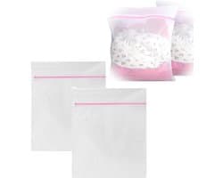 2 stukken wasnet voor wasmachine - waszak 30 x 40 cm - kleine wasnet met verborgen rits - waszak voorkomt vervorming en kreuken van kleding - wasnet beschermt kleding