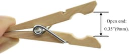 Houten Kledingspelden 1,5 cm - Stevige Wasknijpers voor Wasserij en Doe-Het-Zelf Projecten - 40 Pack — thumbnail 2