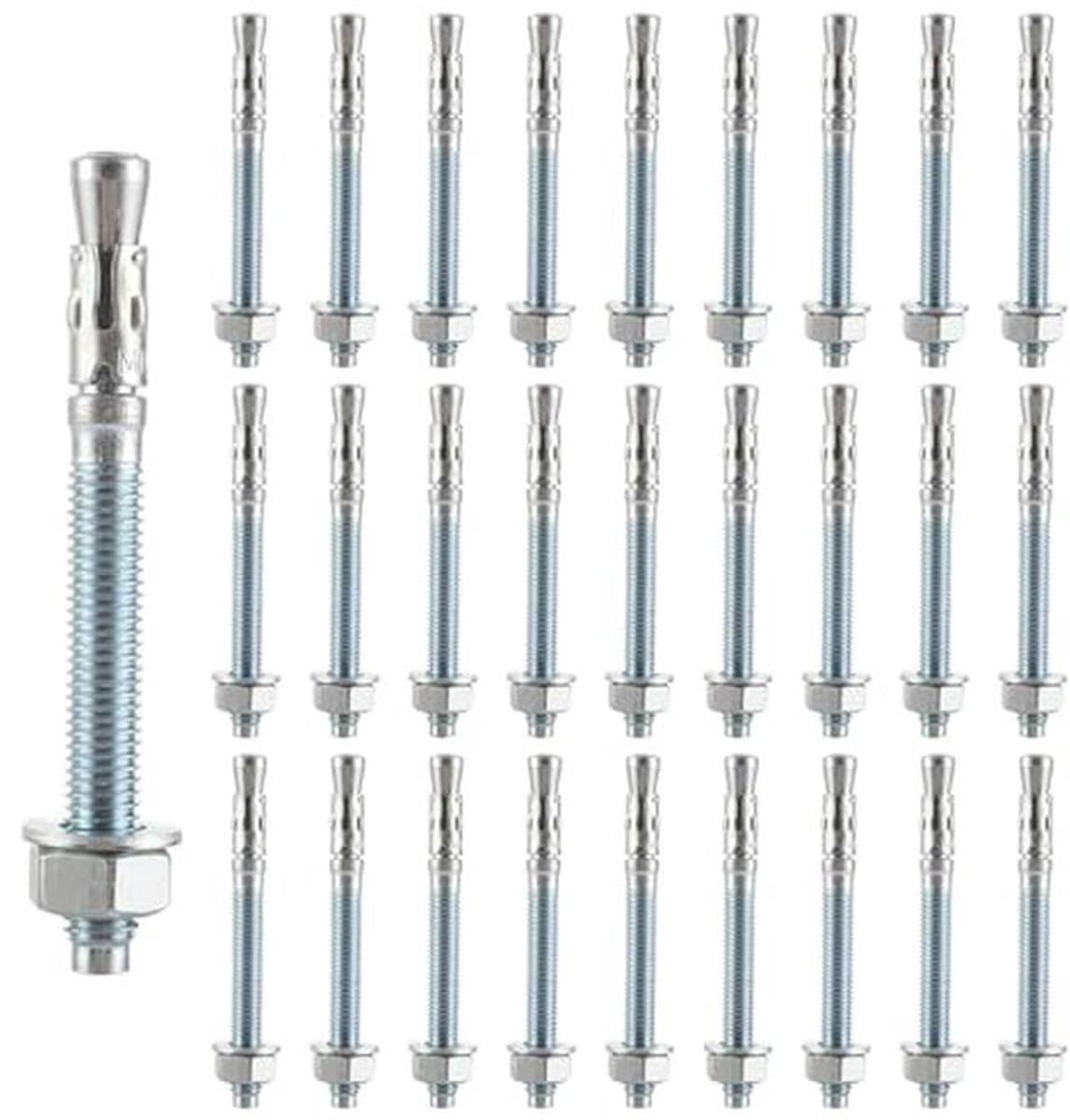 Heavy Duty Ankers M10 x 110 mm - 30 Stuks Verzinkt Roestvrij Staal — afbeelding 1
