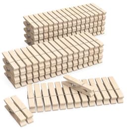 Mini Houten Gekleurde Wasknijpers - 128 Stuks — thumbnail 1
