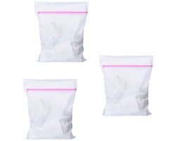 QTTVBTNA Waszakken – Herbruikbaar Wasnet met Ritssluiting - 50 x 60 cm– 3 Stuks – Bescherm je Wasgoed en Wasmachine