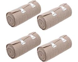 EGoods - Elastische verbanden Set van 4 - Medische verbanden voor enkelsteun - Arm- en borstletsel - Metalen clips