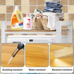 Wasmachinekast met droogkast en verstelbare rekken - Draagvermogen 300 kg - Voor badkamer, keuken, balkon en wasruimte — thumbnail 5