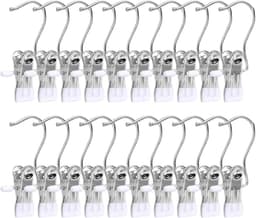 20 Stuks Kledinghangers Roestvrij Staal Clips voor Sokken, Handdoeken en Laarzen — thumbnail 1