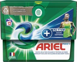 Ariel - Original - Actieve Geurbestrijding - Wasmiddelcapsules - Pods+ - Witte en Gekleurde Was - 12 Wasbeurten — thumbnail 1