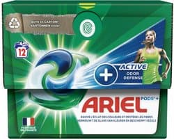 Ariel - Original - Actieve Geurbestrijding - Wasmiddelcapsules - Pods+ - Witte en Gekleurde Was - 12 Wasbeurten