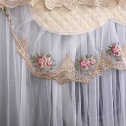 Wasmachine hoes - Droogmolenhoezen - Wasmachine beschermer - Wasmachine cover - Wasdroger beschermhoes - Droogcombinatiehoes - rol stofkap - 60 * 60 * 85 CM - kant ruche bloemen - Voor De Meeste Voorlader Wasmachines En Buitendrogers — thumbnail 5