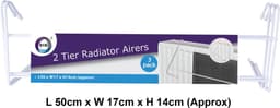 DID Radiator droogrek - 3-pack - wit - metaal - 50 x 17 x 14 cm - handdoekrek - wasrek — thumbnail 4