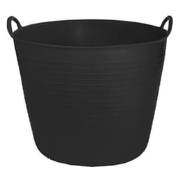 CM Flexibele kuip/emmer - 2x - zwart - 42 liter - kunststof - 45 x 37 cm - Afval - wasmand - Opbergmand — thumbnail 2