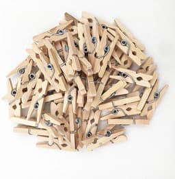 Jumada's - Premium - Houten Kleine houten mini knijpers - 20 STUKS - Hout - Knijpertjes - Fotoknijpers — thumbnail 1