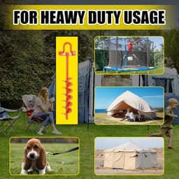 Grondankers-Verstelbare riemen-Draaihulp-Trampoline bevestiging-Fixatie van tuinhuis, schommels-Set van 2 — thumbnail 2
