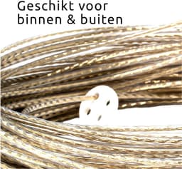 Waslijn 30 Meter Met Staalkern Voor Buiten – Extra Sterk En Scheurbestendig – Ideaal Voor Tuin, Balkon, Camping Of Kelder – Stabiele Waslijn Voor Binnen En Buiten — thumbnail 4
