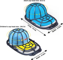 Cap Washer 2 maten - basecap rekken geschikt voor volwassenen en kinderen - baseball caps reiniger - cap wassen wasmachines vormset zwart Wasmachine rek — thumbnail 3
