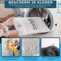 Dabé Waszakken - Wasnetten - Set van 5 - Wit - Witte Fijngaas Waszakken 5-Delige Set - Wasmachine.- Travelset — thumbnail 3